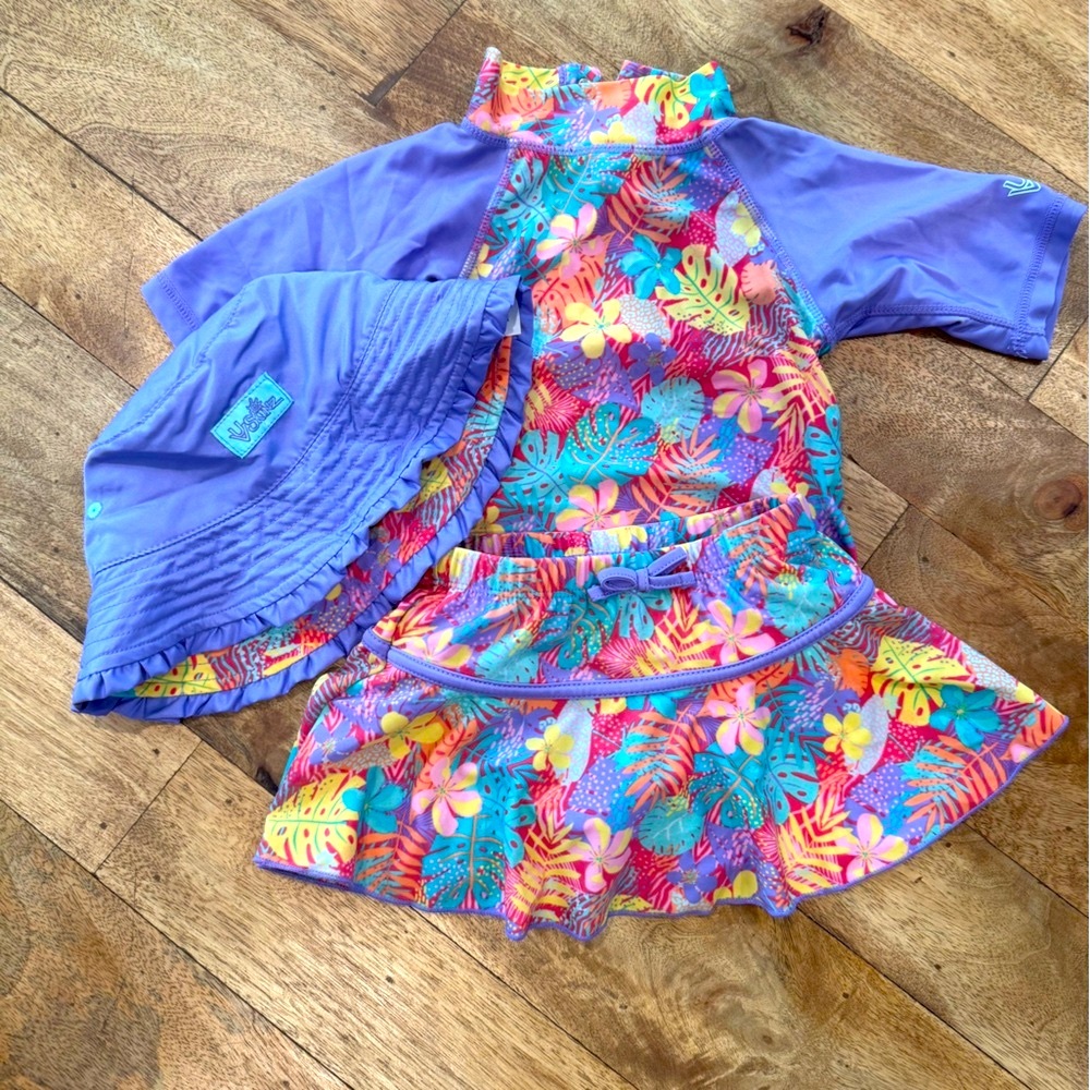 Kids Tropical Floral Matching Set